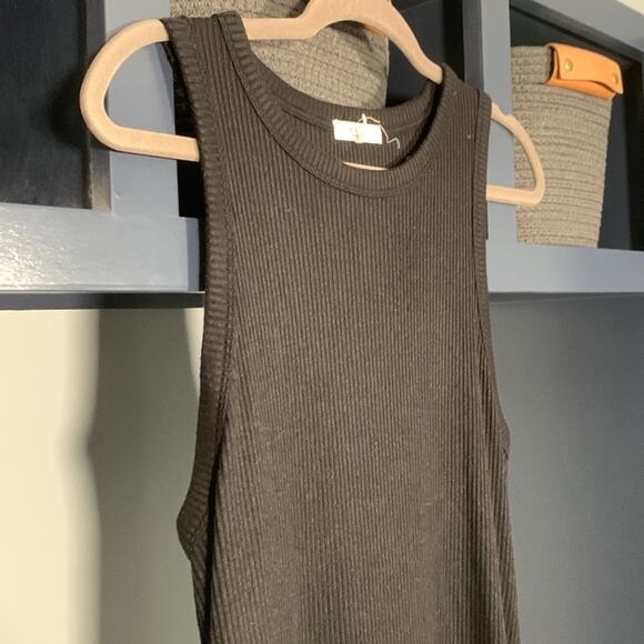 Rag & Bone The Knit Rib Zip Midi Dress Black Size M - Picture 8 of 13
